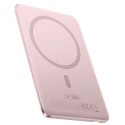 Powerbank Baseus PicoGo AM41 5000mAh 20W Ultra-Slim kompatybilny z MagSafe z kablem Baseus Simple USB-C 60W 30cm - różowy