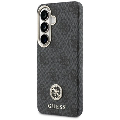Etui Guess 4G Rhinestone Round Logo MagSafe na Samsung Galaxy S26 - czarne