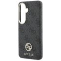 Etui Guess 4G Rhinestone Round Logo MagSafe na Samsung Galaxy S26 - czarne