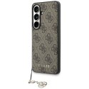 Guess nakładka 4G Classic Logo Charm MagSafe do Samsung Galaxy S26 brązowa
