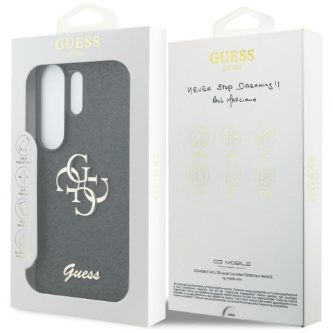 Guess nakładka Fixed Glitter Big 4G Metal Logo do Samsung Galaxy S26 Ultra czarna