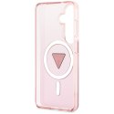 Guess nakładka IML Gradient Triangle MagSafe do Samsung Galaxy S26 różowa