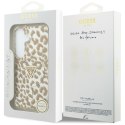 Guess nakładka IML Leopard Print Triangle MagSafe do Samsung Galaxy S26 brązowa