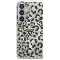 Guess nakładka IML Leopard Print Triangle MagSafe do Samsung Galaxy S26 czarna