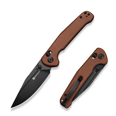 Nóż składany Sencut Glenspar Brown Canvas Micarta, Black 9Cr18MoV (S25046-3)