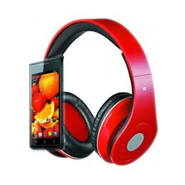 Rebeltec słuchawki przewodowe AUDIOFEEL2 nauszne czerwone