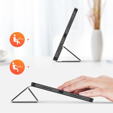 Dux Ducis Domo etui iPad 10.9" 2022 / iPad 11" 2025 pokrowiec smart cover podstawka czarne
