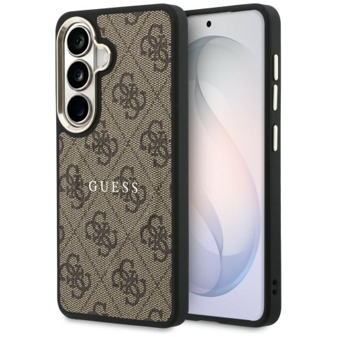 Guess nakładka 4G Embossed Ring MagSafe do Samsung Galaxy S26 Plus brązowa