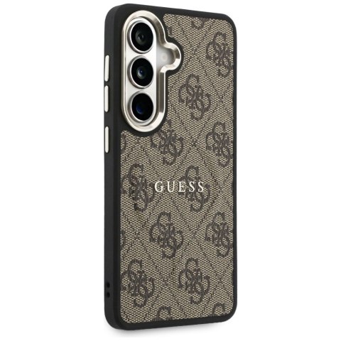 Guess nakładka 4G Embossed Ring MagSafe do Samsung Galaxy S26 Plus brązowa