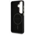 Guess nakładka 4G Embossed Ring MagSafe do Samsung Galaxy S26 Plus brązowa