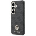Guess nakładka 4G Rhinestone Round Logo MagSafe do Samsung Galaxy S26 czarna