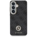 Guess nakładka 4G Rhinestone Round Logo MagSafe do Samsung Galaxy S26 czarna