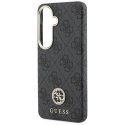 Guess nakładka 4G Rhinestone Round Logo MagSafe do Samsung Galaxy S26 czarna