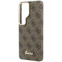 Guess nakładka 4G Script MagSafe do Samsung Galaxy S26 Ultra brązowa
