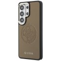 Guess nakładka Perforated Logo MagSafe do Samsung Galaxy S26 Ultra brązowa