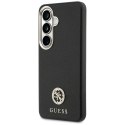 Guess nakładka Rhinestone Round Logo MagSafe do Samsung Galaxy S26 czarna