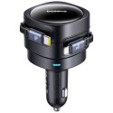 Ładowarka samochodowa Baseus Enjoyment Max 60W ze zwijanymi kablami USB-C i Lightning - czarna