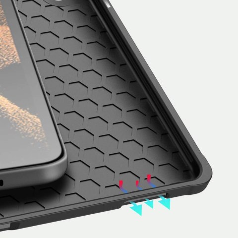 DUX DUCIS Domo składany pokrowiec etui na tablet z funkcją Smart Sleep podstawka Samsung Galaxy Tab S8/S9 Ultra czarny