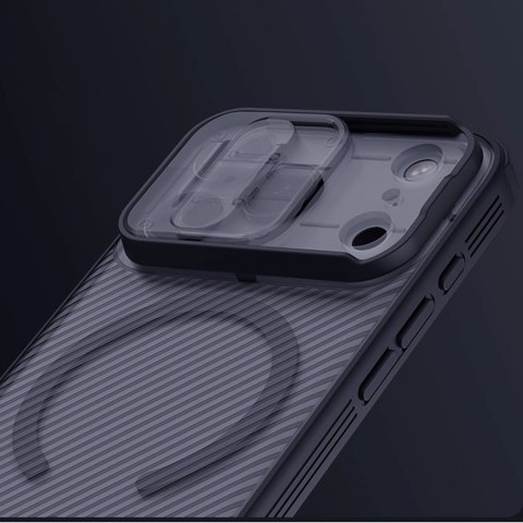 Etui Nillkin CamShield Pro kompatybilne z MagSafe na iPhone 17 Pro Max - przezroczysto-czarne