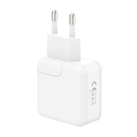 Ładowarka sieciowa MX Burst GaN PD 35W, 2xUSB-C + kabel PD 65W C/C, WHITE/BIAŁY