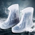PRZECIWDESZCZOWE NAKŁADKI NA BUTY L (39-40) NA SUWAK, WHITE / BIAŁY