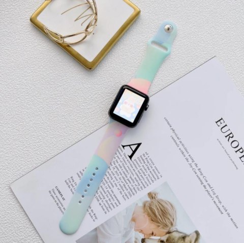 Pasek Silikonowy Apple Watch 38/40/41mm (97+110), COLORFUL / WIELOBARWNY