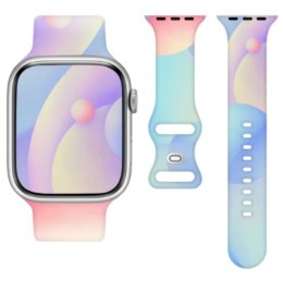 Pasek Silikonowy Apple Watch 42/44/45/ 49mm (97+118), COLORFUL / WIELOBARWNY