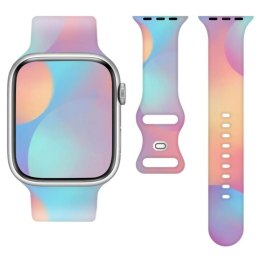 Pasek Silikonowy Apple Watch 42/44/45/ 49mm (97+118), RAINBOW / TĘCZOWY