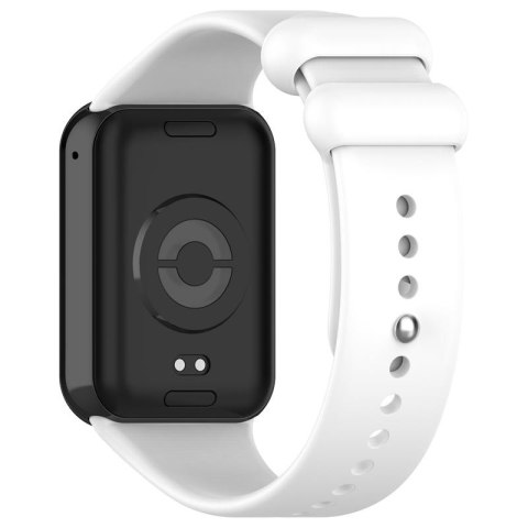 Pasek Silikonowy Mi Band 8 Pro / M8 Pro (12), WHITE / BIAŁY