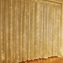 Kurtyna Ledowa (100 lampek LED) 3m x 1m bez zawieszki, WARM WHITE / CIEPŁY BIAŁY