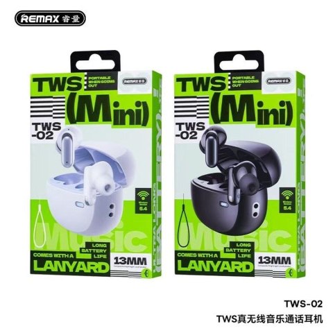 Słuchawki Bluetooth REMAX TWS 02 BLACK Bluetooth 5.4