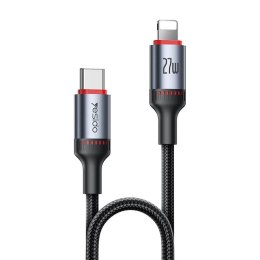 Yesido Kabel CA182 27W Type-C - Lightning 1.2m 3A, BLACK / CZARNY