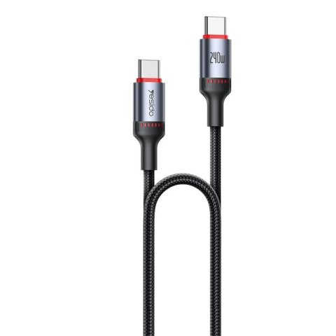 Yesido Kabel CA185 240W Type-C/Type-C 1.2m 5A, BLACK / CZARNY