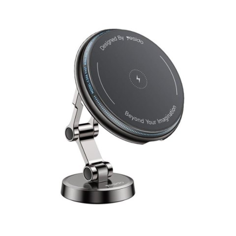 Yesido magnetyczny Uchwyt Samochodowy C306 Wireless 15W, MagSafe, BLACK / CZARNY