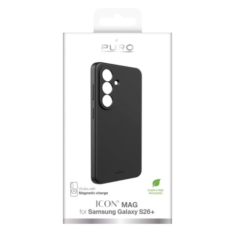 Etui ochronne Puro ICON MAG na Samsung Galaxy S26 Plus silikonowe kompatybilne z MagSafe - czarne