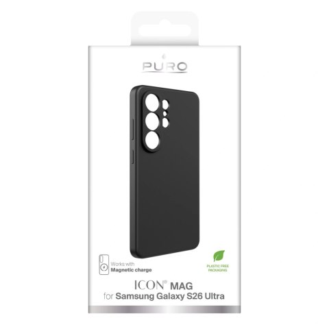 Etui ochronne Puro ICON MAG na Samsung Galaxy S26 Ultra silikonowe kompatybilne z MagSafe - czarne