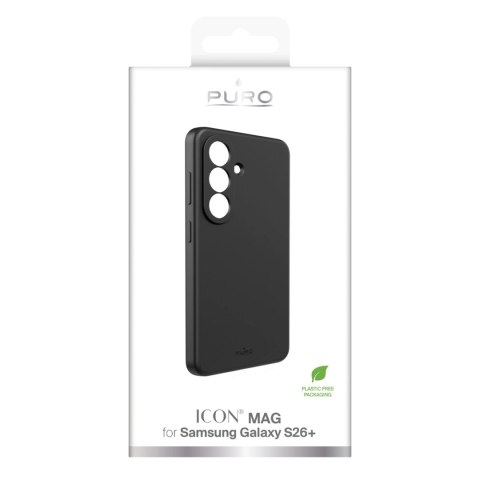 Etui ochronne Puro ICON na Samsung Galaxy S26 Plus silikonowe - czarne