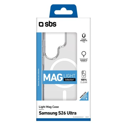Etui ochronne SBS Cover Light Mag na Samsung Galaxy S26 Ultra kompatybilne z MagSafe - przezroczyste