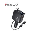 Yesido Ład. sam. Y71 125W Fast Charging 4w1 LED + Kabel 65W C+iP, BLACK / CZARNY