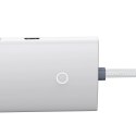 Baseus Lite Series przejściówka HUB USB Typ C - 4x USB 3.0 2m biały (WKQX030502)
