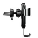 Baseus Metal Gravity Wireless Charger metalowy uchwyt samochodowy na kratkę wentylacyjną bezprzewodowa ładowarka Qi czarny (WXYL