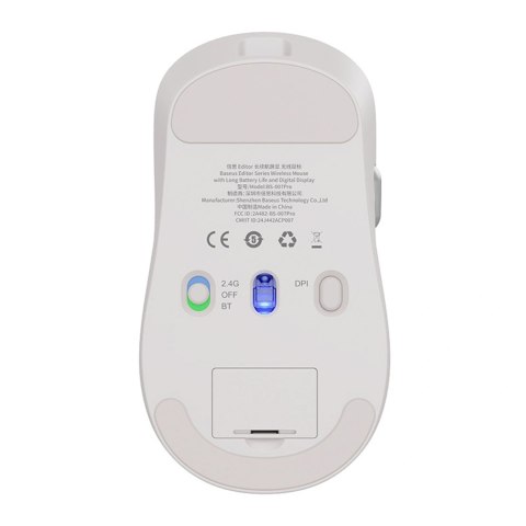 Mysz komputerowa Baseus Editor bezprzewodowa z akumulatorem 800mAh i wskaźnikiem stanu baterii - biała