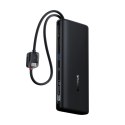 Powerbank Baseus EnerFill FC41 20000mAh 100W z wyświetlaczem cyfrowym i wbudowanym podwójnym kablem USB-C - czarny