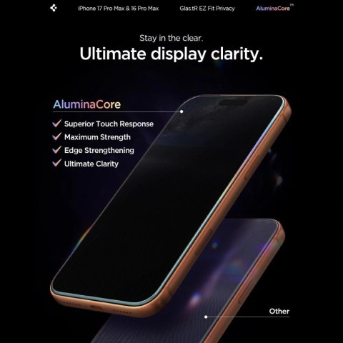 Szkło hartowane Spigen Glas.tR EZ Fit Privacy na iPhone 16 Pro Max / 17 Pro Max - 2 szt.