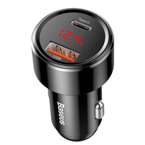 Baseus Magic Series PPS digital display (Type-c PD+QC) Intelligent dual quick charging and car charging of 45W Black(*)