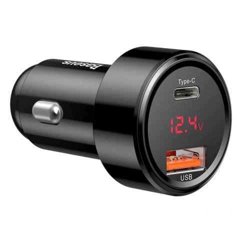 Baseus Magic Series PPS digital display (Type-c PD+QC) Intelligent dual quick charging and car charging of 45W Black(*)