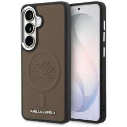 Karl Lagerfeld nakładka Embossed Ring Initials MagSafe do Samsung Galaxy S26 Plus brązowa