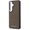 Karl Lagerfeld nakładka Embossed Ring Initials MagSafe do Samsung Galaxy S26 Plus brązowa