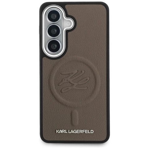 Karl Lagerfeld nakładka Embossed Ring Initials MagSafe do Samsung Galaxy S26 brązowa