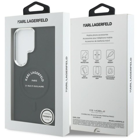 Karl Lagerfeld nakładka Embossed Ring RSG Logo MagSafe do Samsung Galaxy S26 Ultra czarna